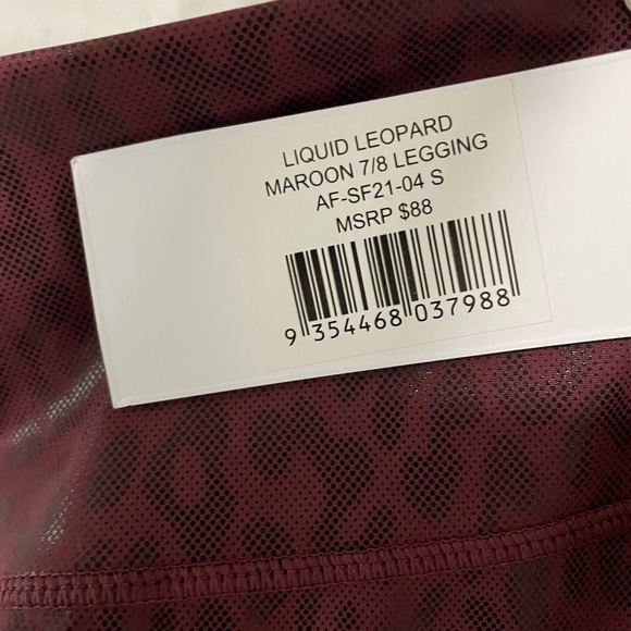 Anthropologie NWT All Fenix Liquid Leopard 7/8 Leggings - Picture 6 of 6